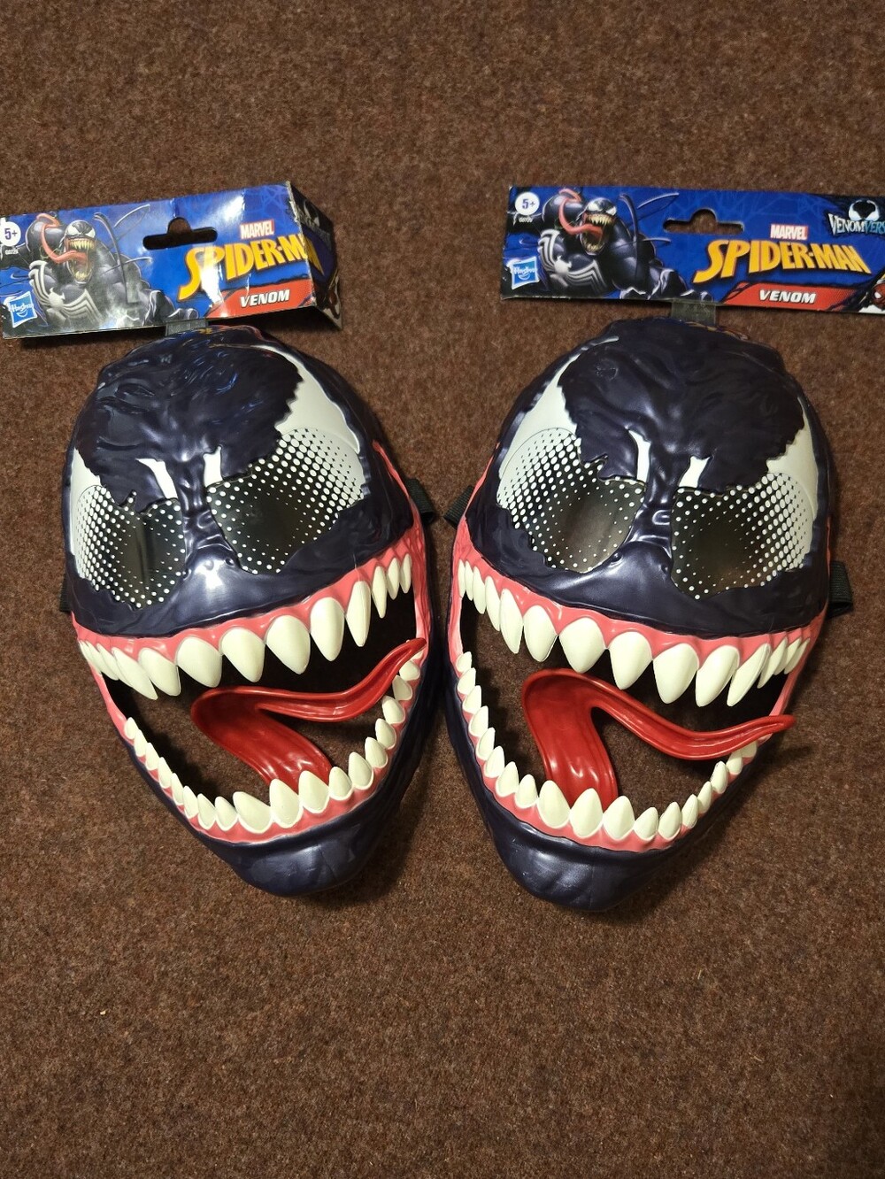 Venom Mask Lot Of 2 New Movable Tongue